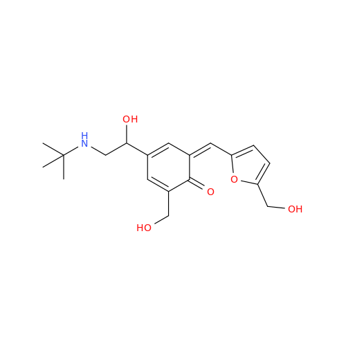 (Z)-4-(2-(Tert-butylamino)-1-hydroxyethyl)-2-(hydroxymethyl)-6-((5-(hydroxymethyl)furan-2-yl)methylene)cyclohexa-2,4-dien-1-one